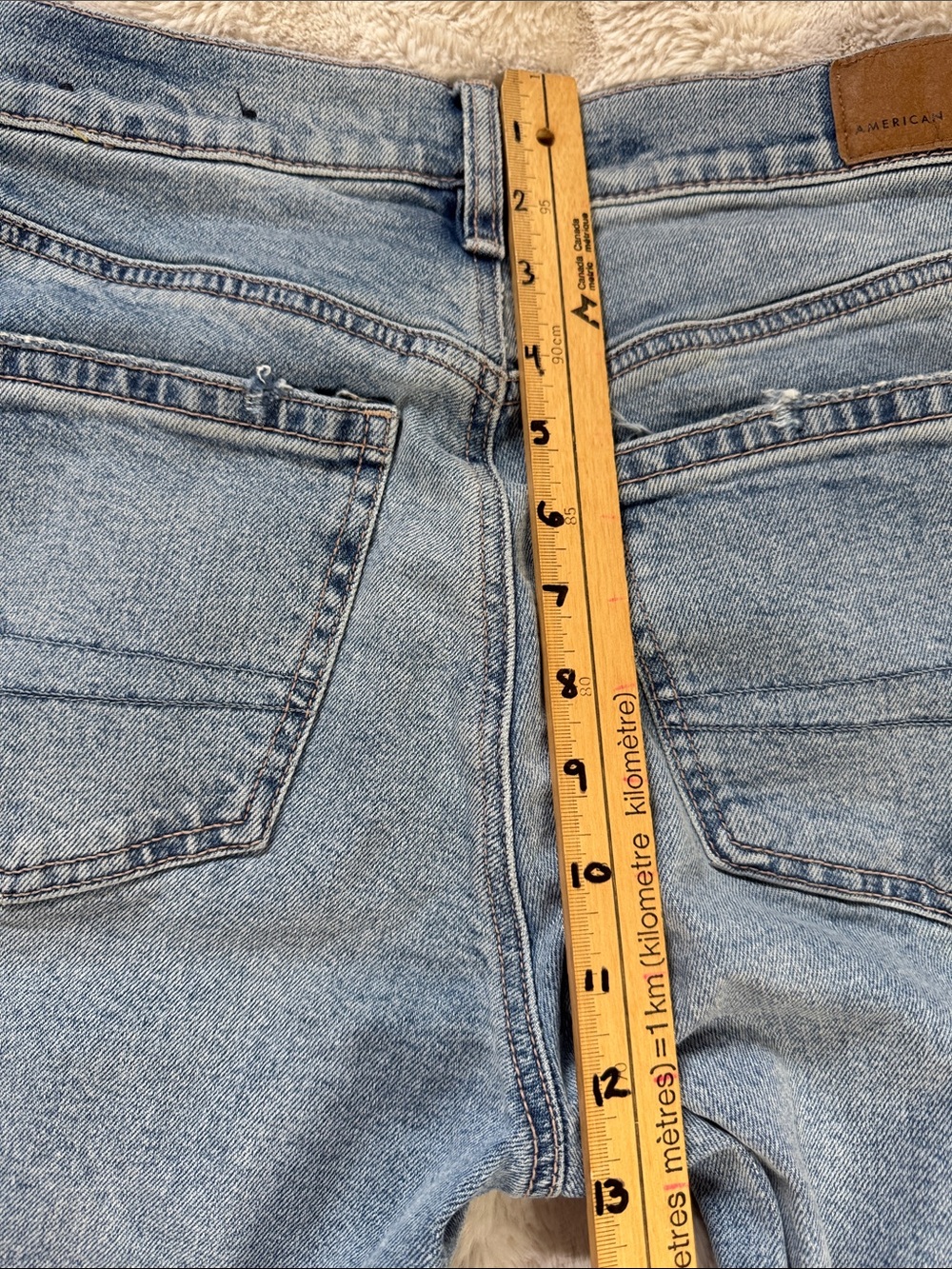 American Eagle Strigid Jeans Side 0 Light Wash NEW - Picture 10 of 12